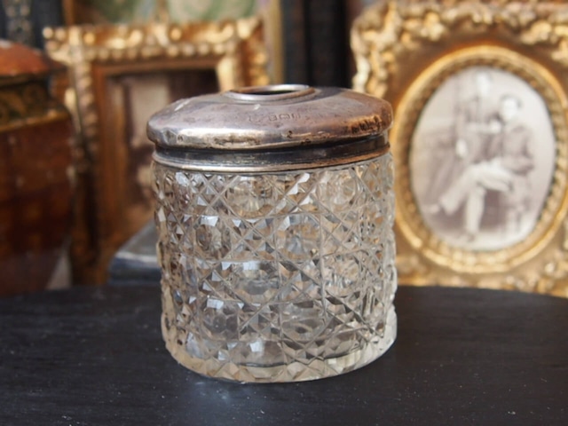 イギリスアンティーク　HAIR TIDY JAR