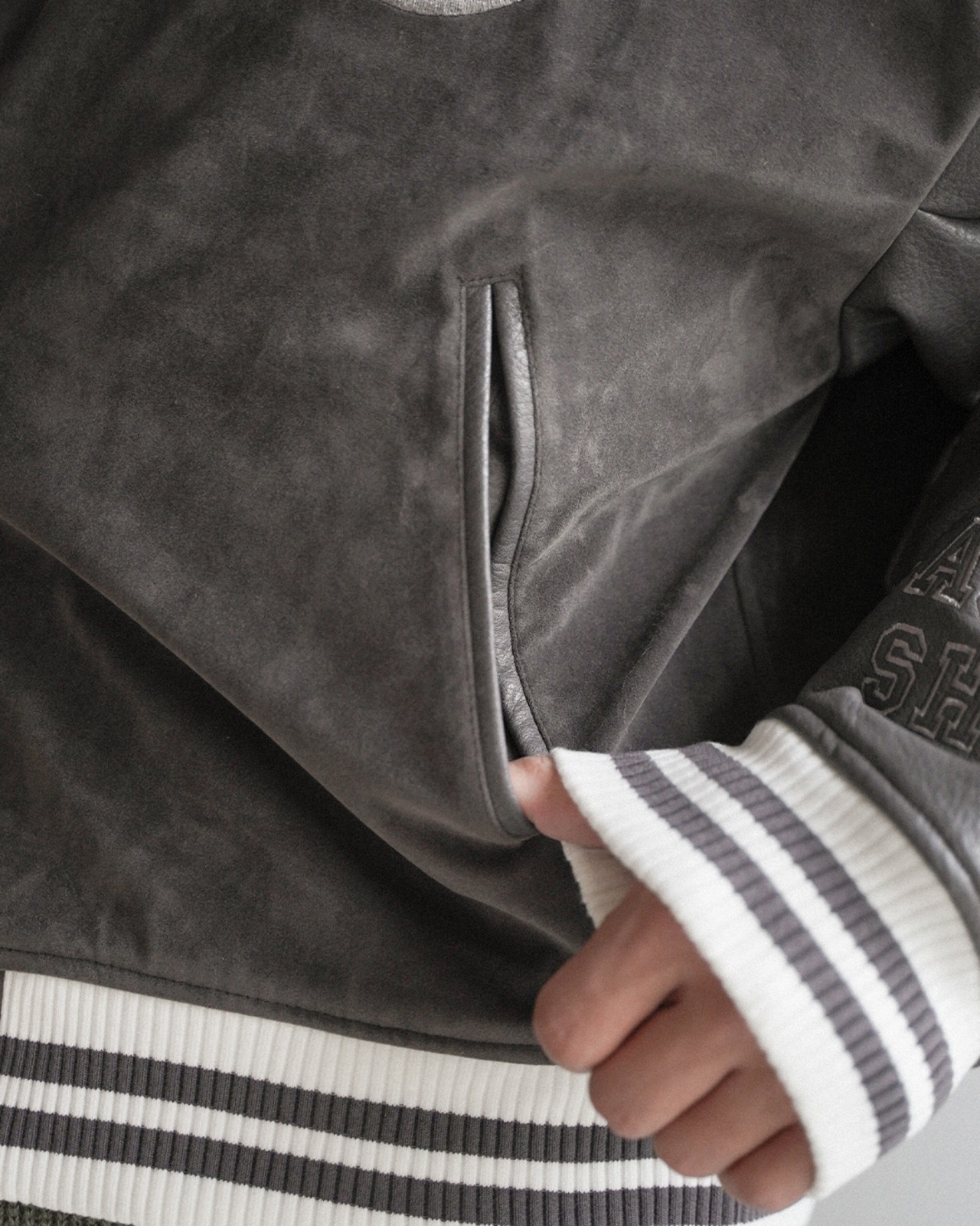 【#Re:room】DESERT CLUB SUEDE STADIUM JACKET［REJ138］