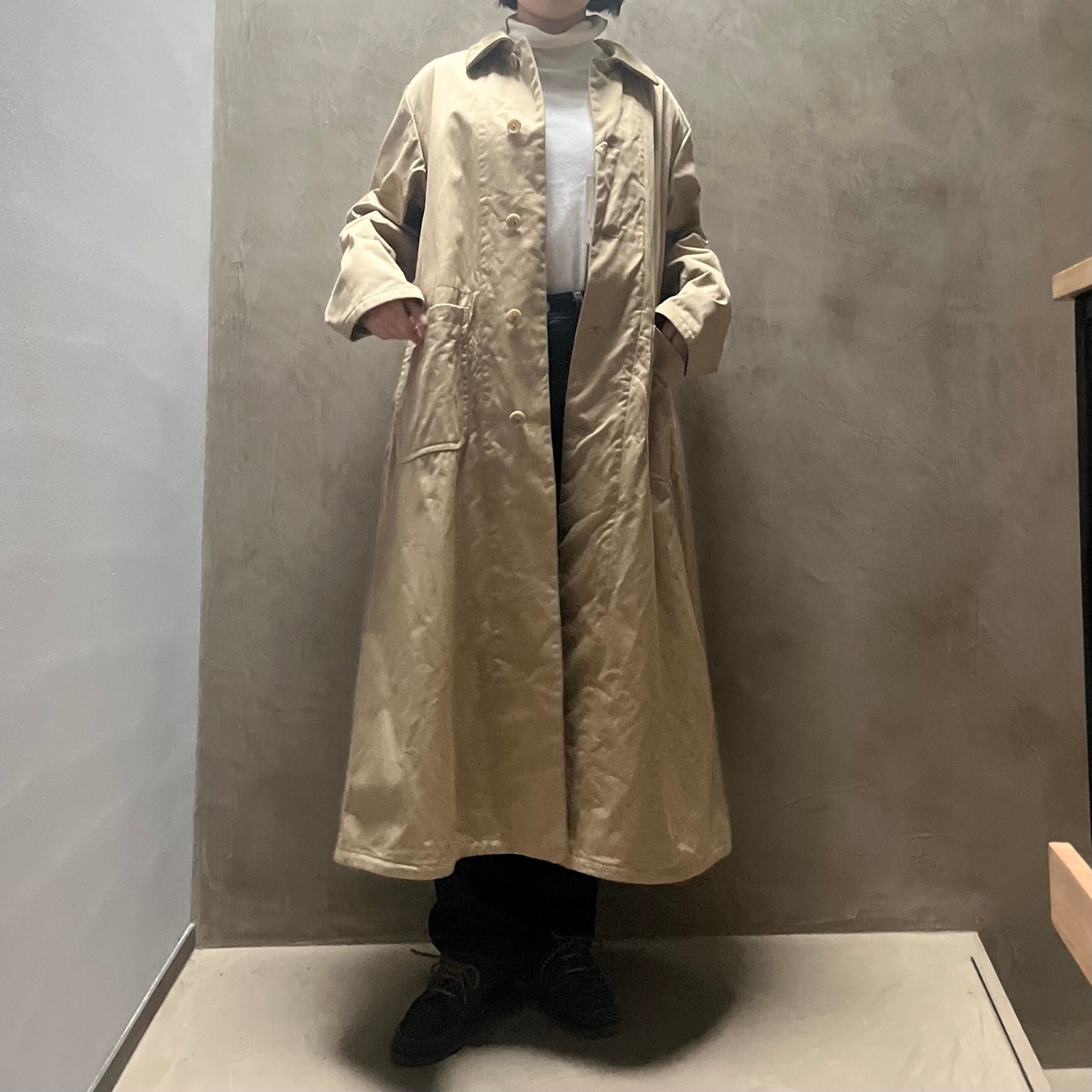 YAECA WRITE オーバーコート　FAWN YAECA (ヤエカ) WRITE OVER COAT / ライトオーバーコート