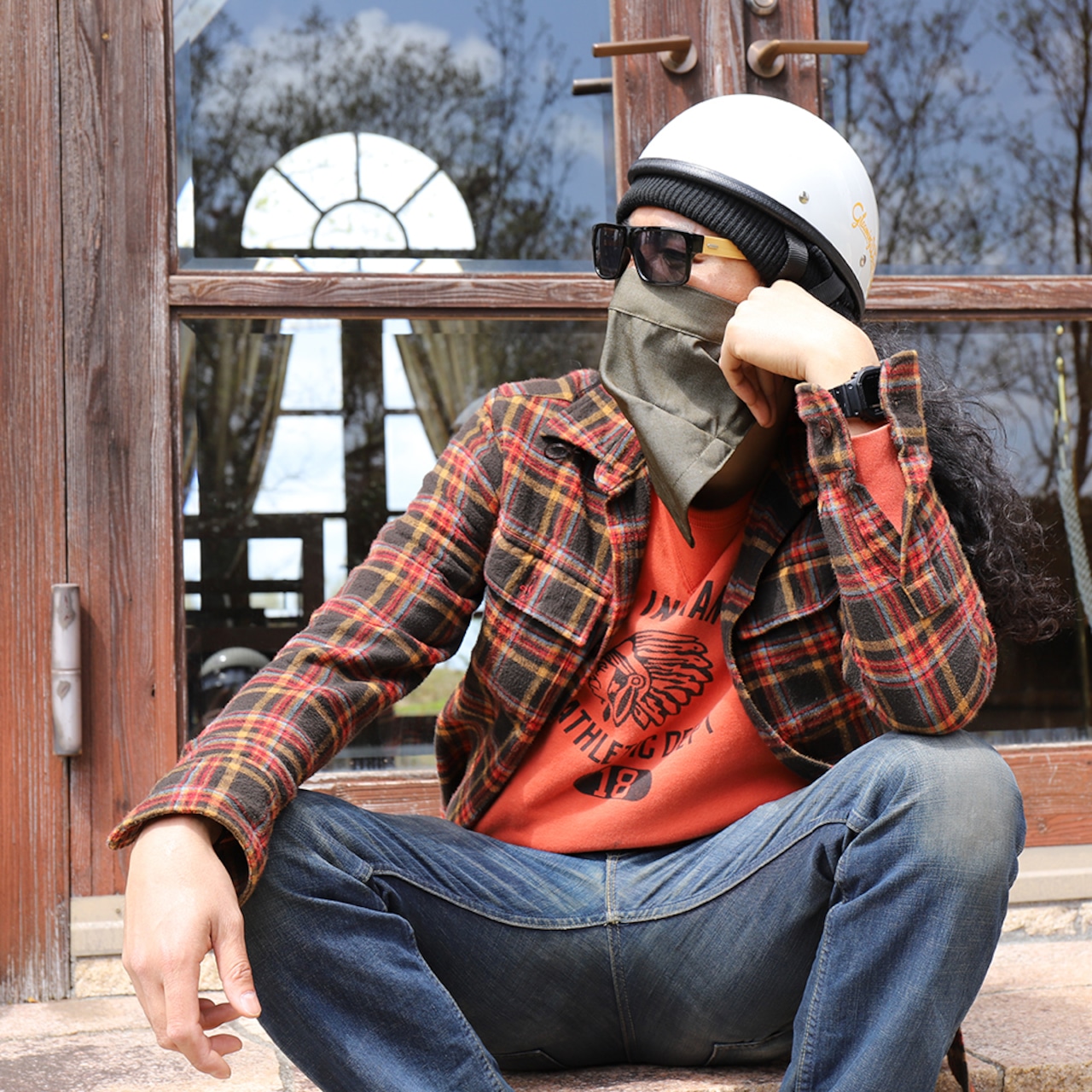 ROBIN FACEMASK /ソフトデニム カーキ