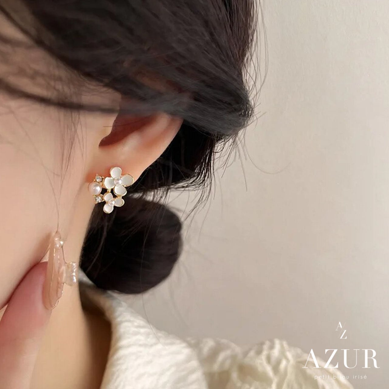 フラワーパールピアス | AZUR Tokyo（アズールトーキョー）