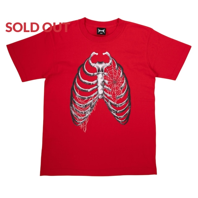 BONE TEE -Red-