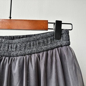 tulle-layered flare pants　J00410