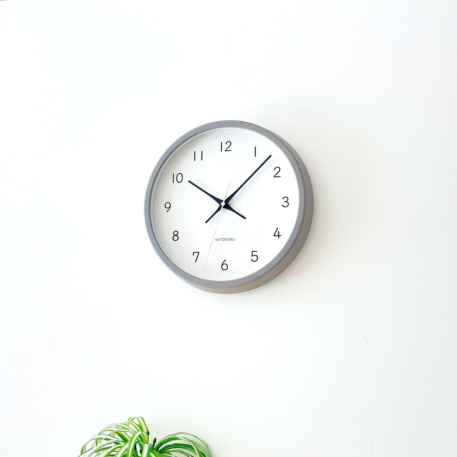 KATOMOKU muku clock 13 グレー km-104GR 掛け時計 | 加藤木工株式会社