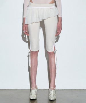 [SCULPTOR] Tutu Layered Leggings Eggshell