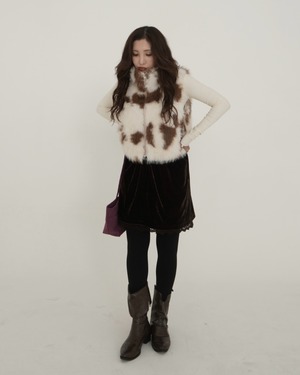 Ribbed Button Detail Long Sleeve Top ／White