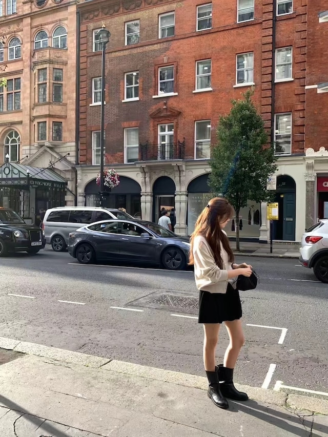 (即納) ounce / Row middle boots Black 23.0(36)