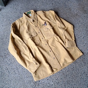 アメリカ製 刺繡入り シャモアシャツ used [402068]