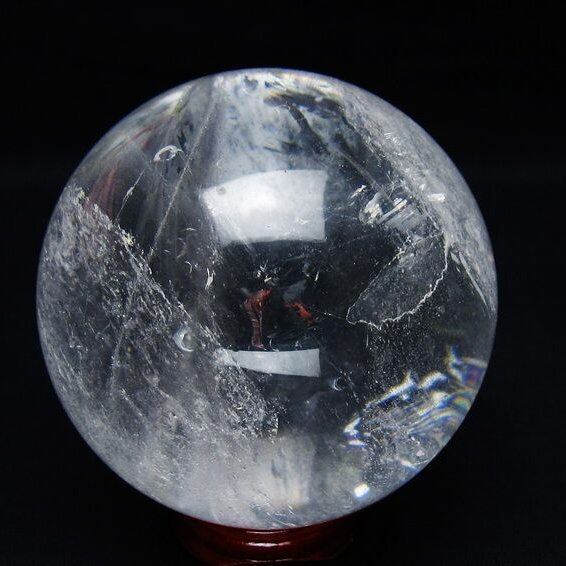 水晶 丸玉 74mm スフィア 置物 水晶玉 一点物 151-8992
