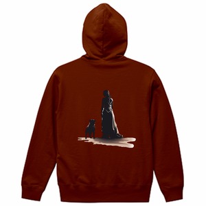 Hoodie  -pug and princess silhouette- 3 colors　　hd73