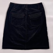 90s BURBERRY BLUE LABEL バーバリーブルーレーベル コーデュロイ タイト 膝丈 スカート 36/ブラック レディース 三陽商会 ビンテージ