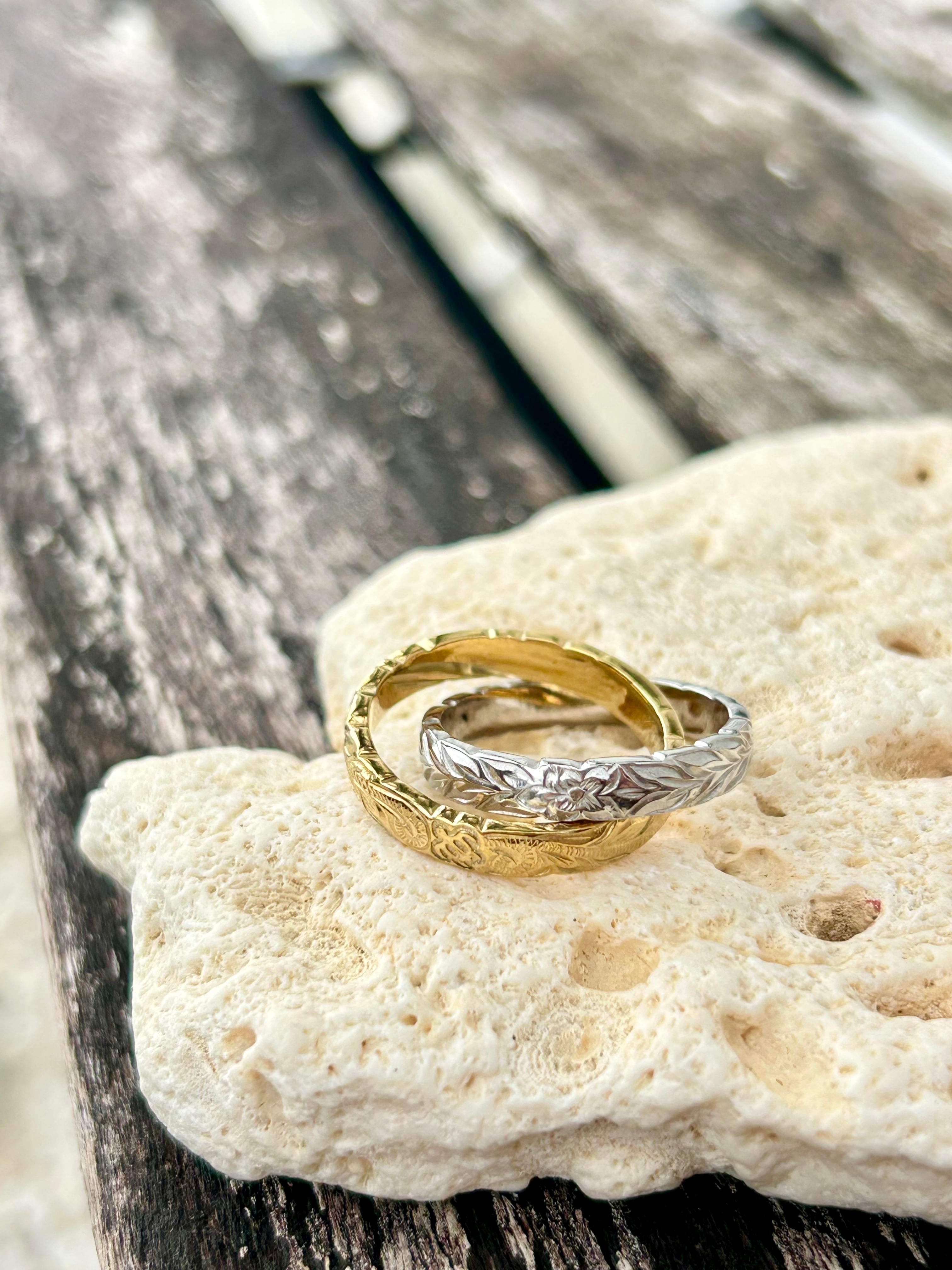 9th anniversary double ring ～gold silver combi～￥13,000+tax