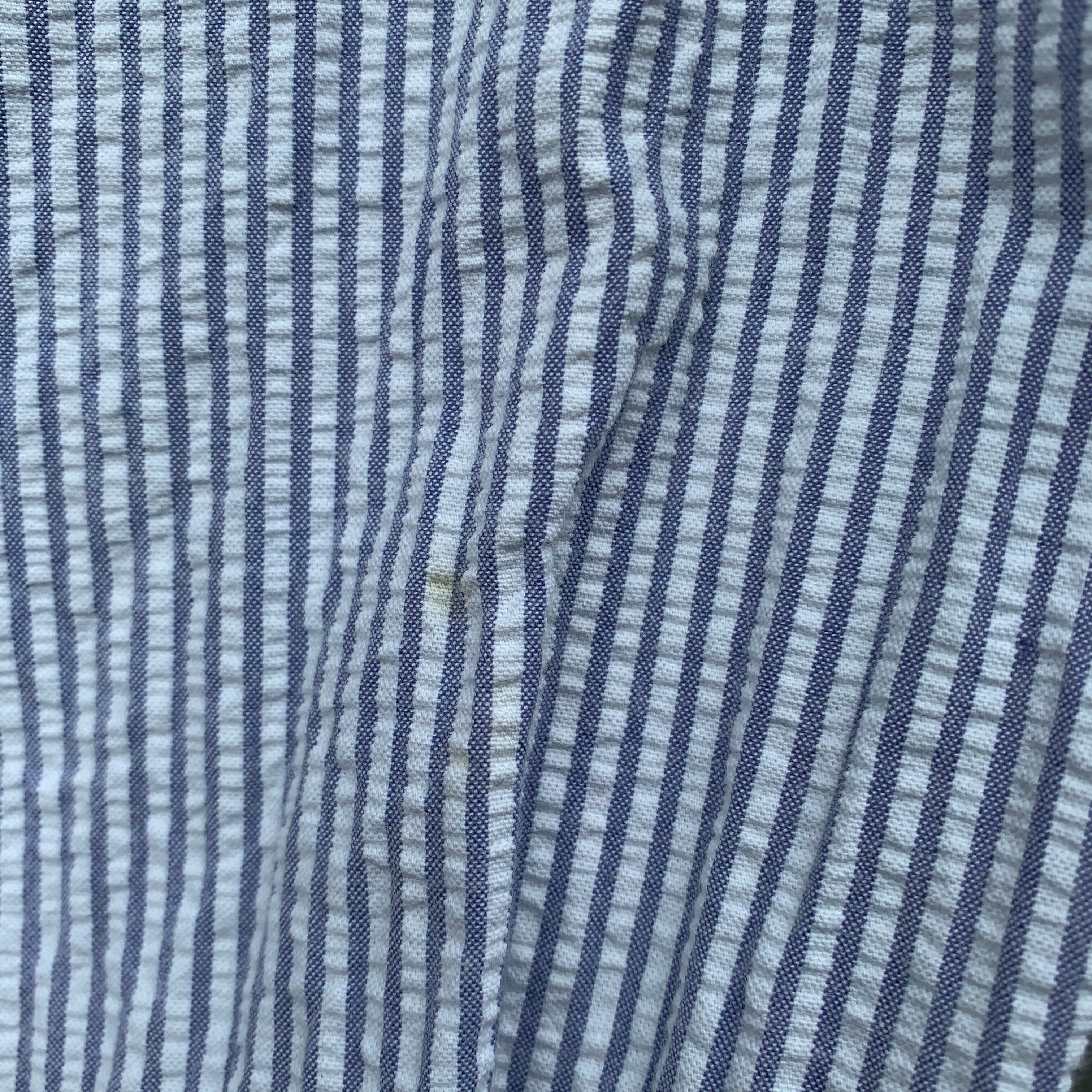 90s polo by ralph lauren ストライプ シアサッカーシャツ 1990's Ralph Lauren シアサッカー ストライプシャツ 【FF-1702