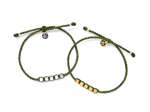 Brass Beads Bracelet/Khaki (Gold/Silver)[真鍮ブレスレット]