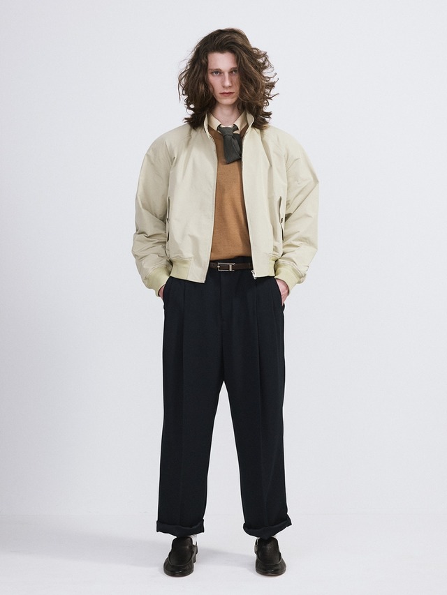 [RECTO][MEN] CROP HARRINGTON JUMPER (LIGHT KHAKI) 正規品 韓国ブランド 韓国通販 韓国代行 韓国ファッション レクト メンズ 日本 店舗
