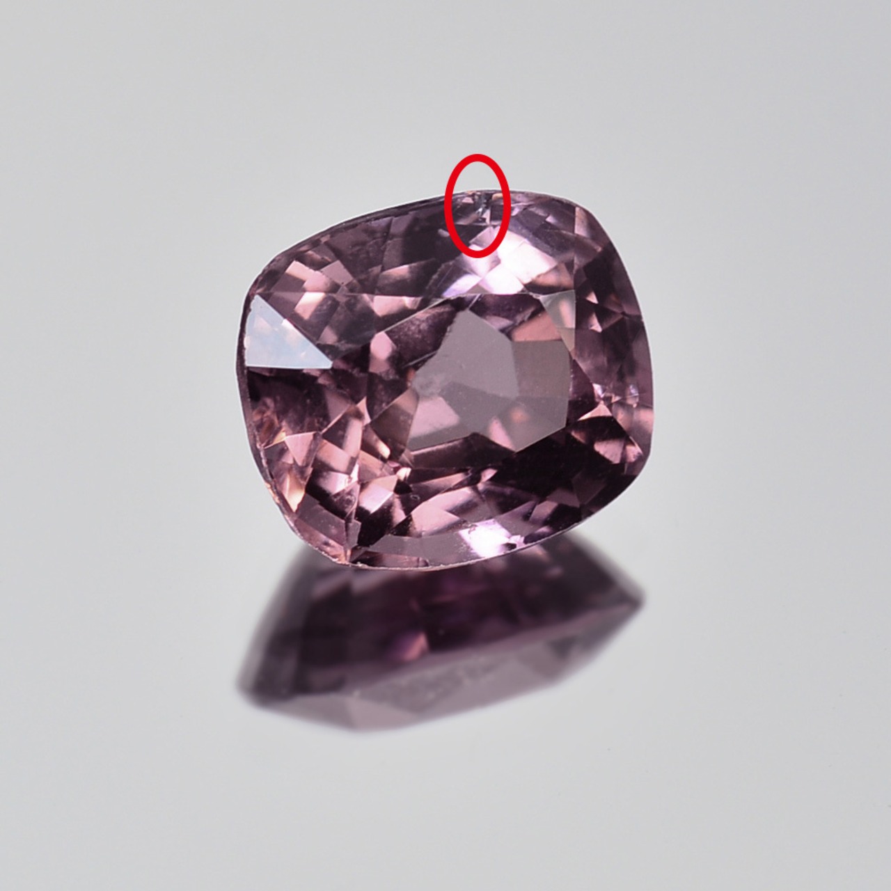 ◆パープル ピンク スピネル 0.99ct ルース  クッション