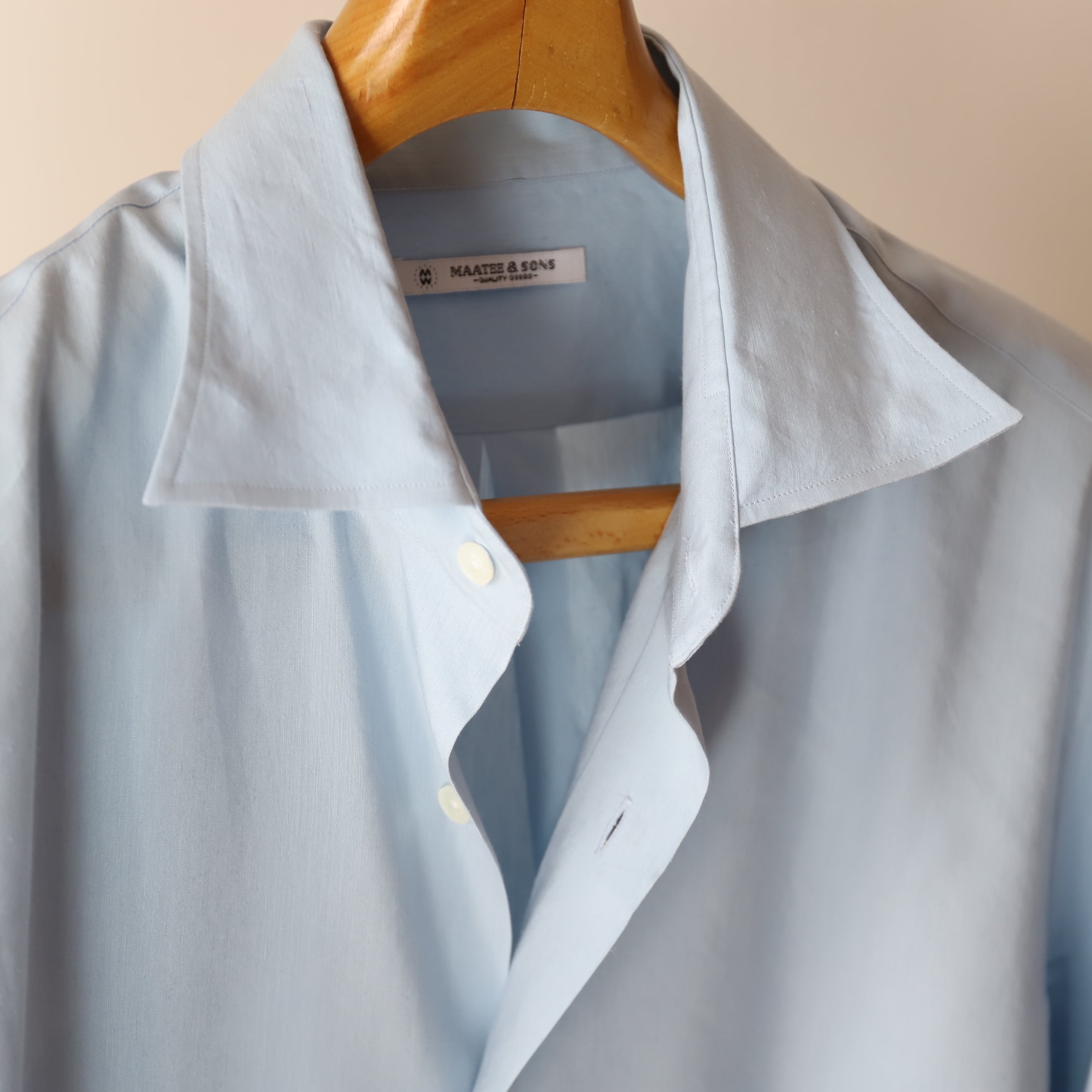 MAATEE&SONS / SEMI WIDE SPREAD SHIRTS 極HEMPSILK | TIBETAN MARKET
