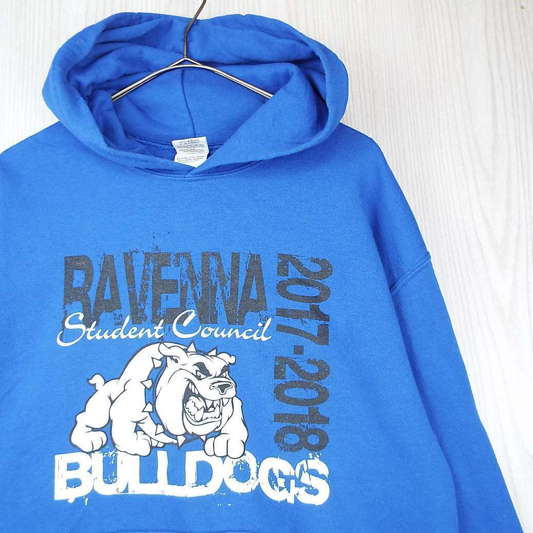 Mサイズ｜GILDAN（ギルダン）Ravenna Bulldogs ブルドッグ チーム プル