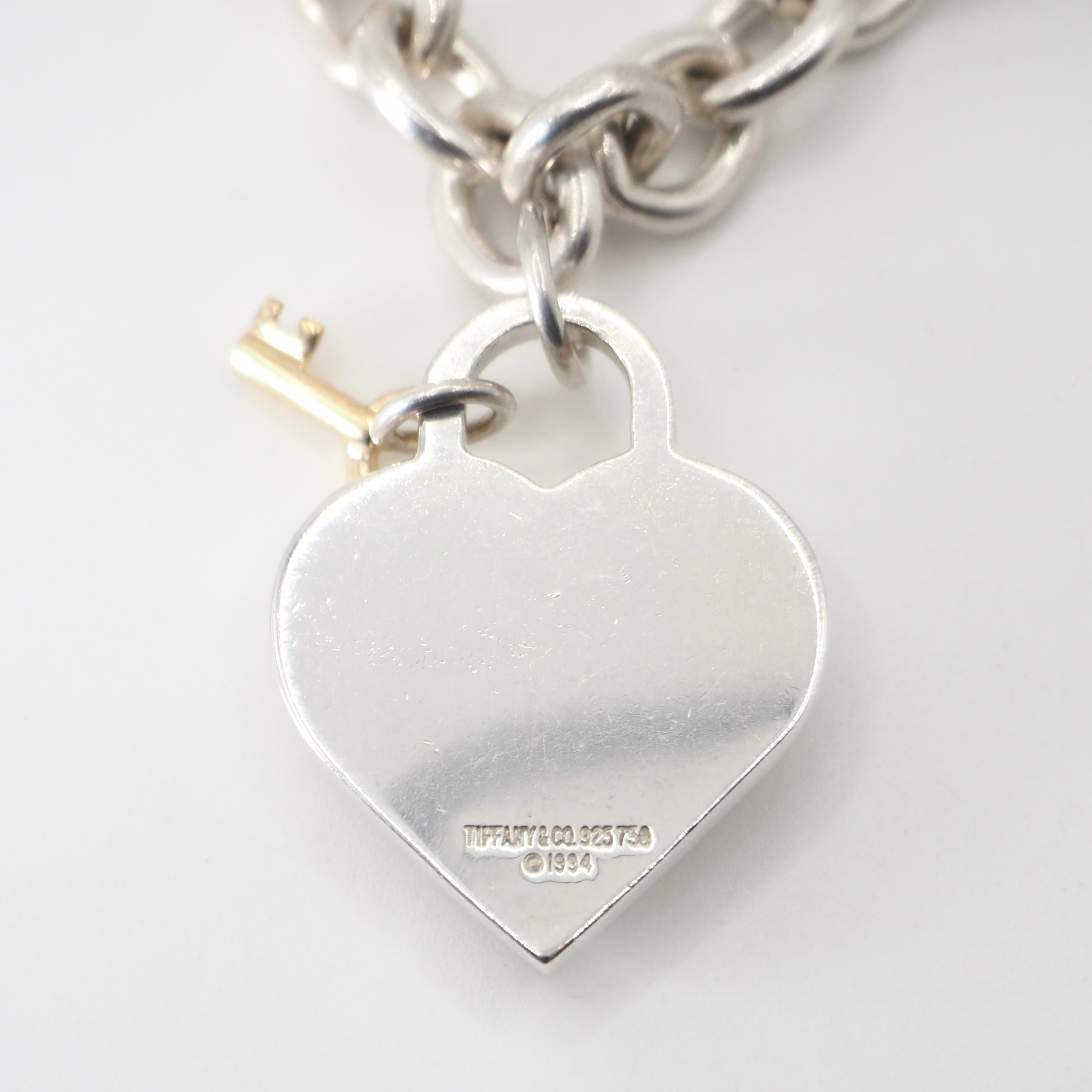 Tiffany&Co. ハートロック ネックレス シルバー925 K18 ティファニー