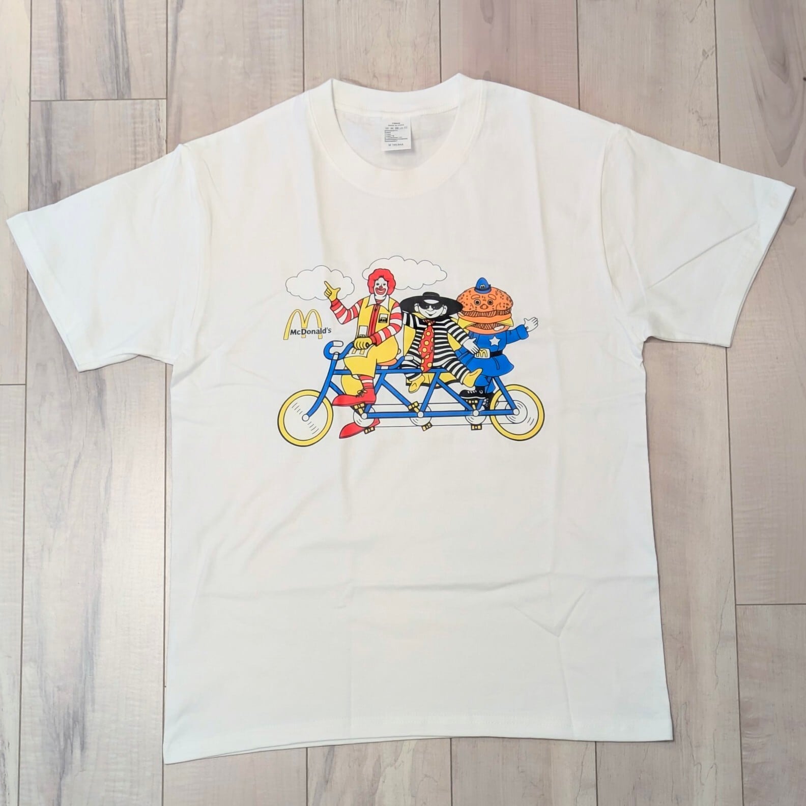 【 McDonald's ( マクドナルド )】『 bicycle 』Tシャツ / ロナルド・マクドナルド / ハンバーグラー / ビッグマックポリス 〚アメリカン雑貨 アメトイ〛