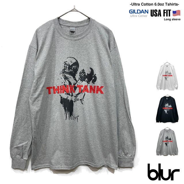 blur「THINK TANK」【BANKSY】ブラー　バンクシー　長袖Tシャツ　ロンT　L/S T-shirts  音楽Tシャツ　バンドTシャツ / 2400-blur-thinktank【The clone】