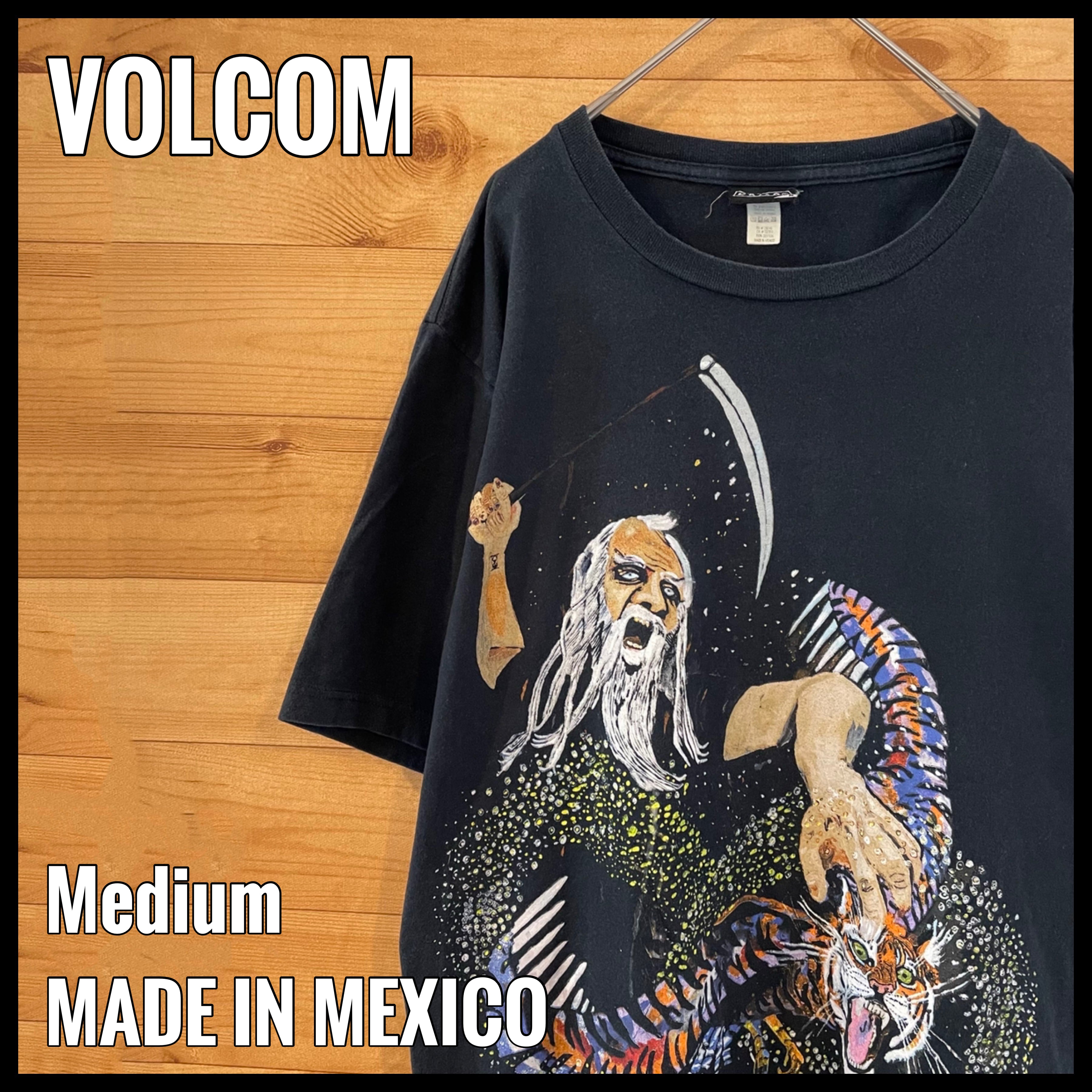 VOLCOM】存在感のあるイラスト プリント Tシャツ ブランドロゴ バック ...