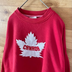 【Impression Canada】カナダ 刺繍ロゴ スウェット トレーナー Mサイズ US古着