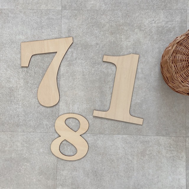 Number plate type A -Large size- 25cm