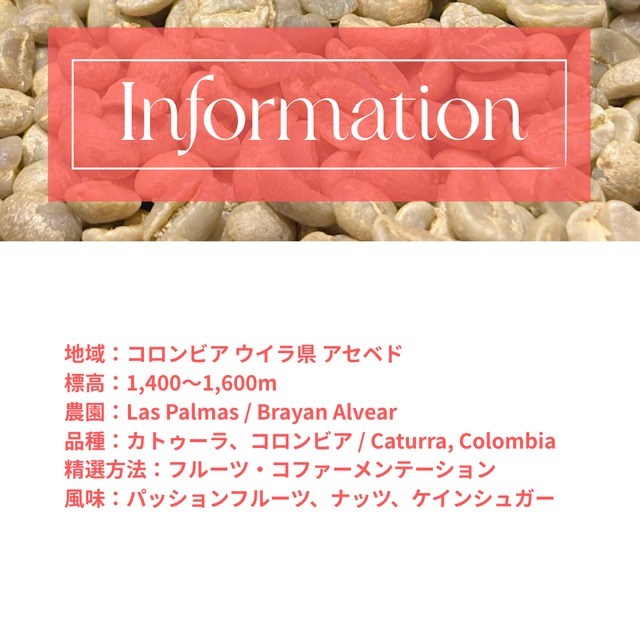 【生豆】コロンビア Forest Juicy Passion Fruit-1kg