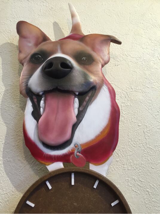 ワンちゃん時計 3D リアル 立体 オーダー ペット 時計 似顔絵 愛犬 犬