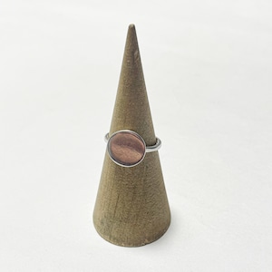 Old 925 Silver Round Plate Ring Made In Hungary