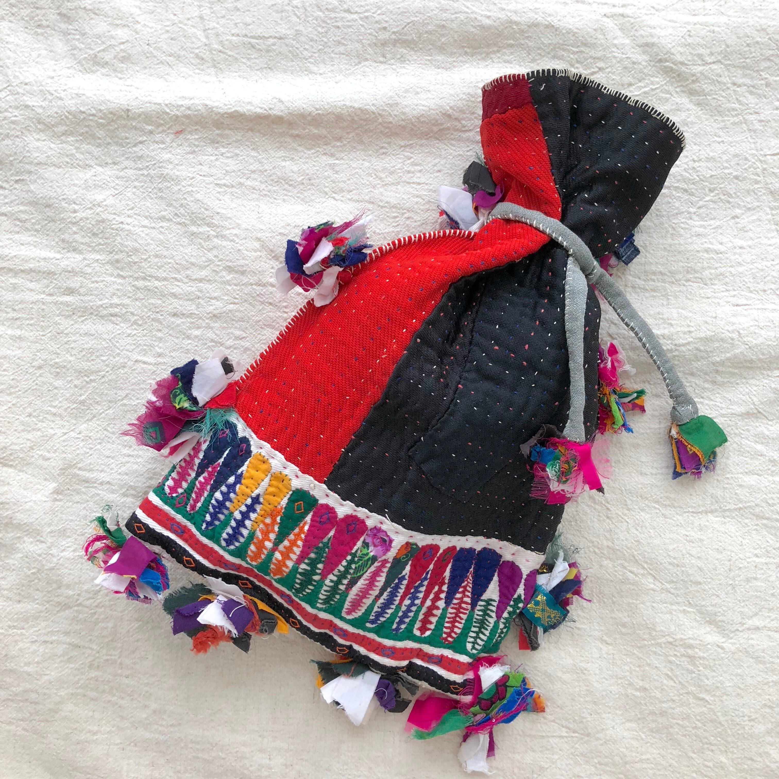 ラバリ族の刺し子袋|S