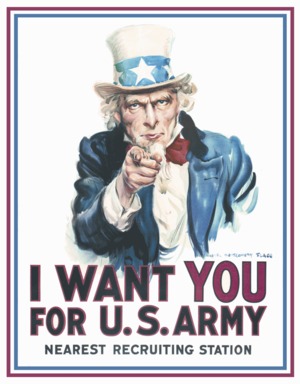 引続きセール主力商品20％OFF！  【ブリキ看板】 Uncle Sam I WANT YOU  【ティンプレート】 0128