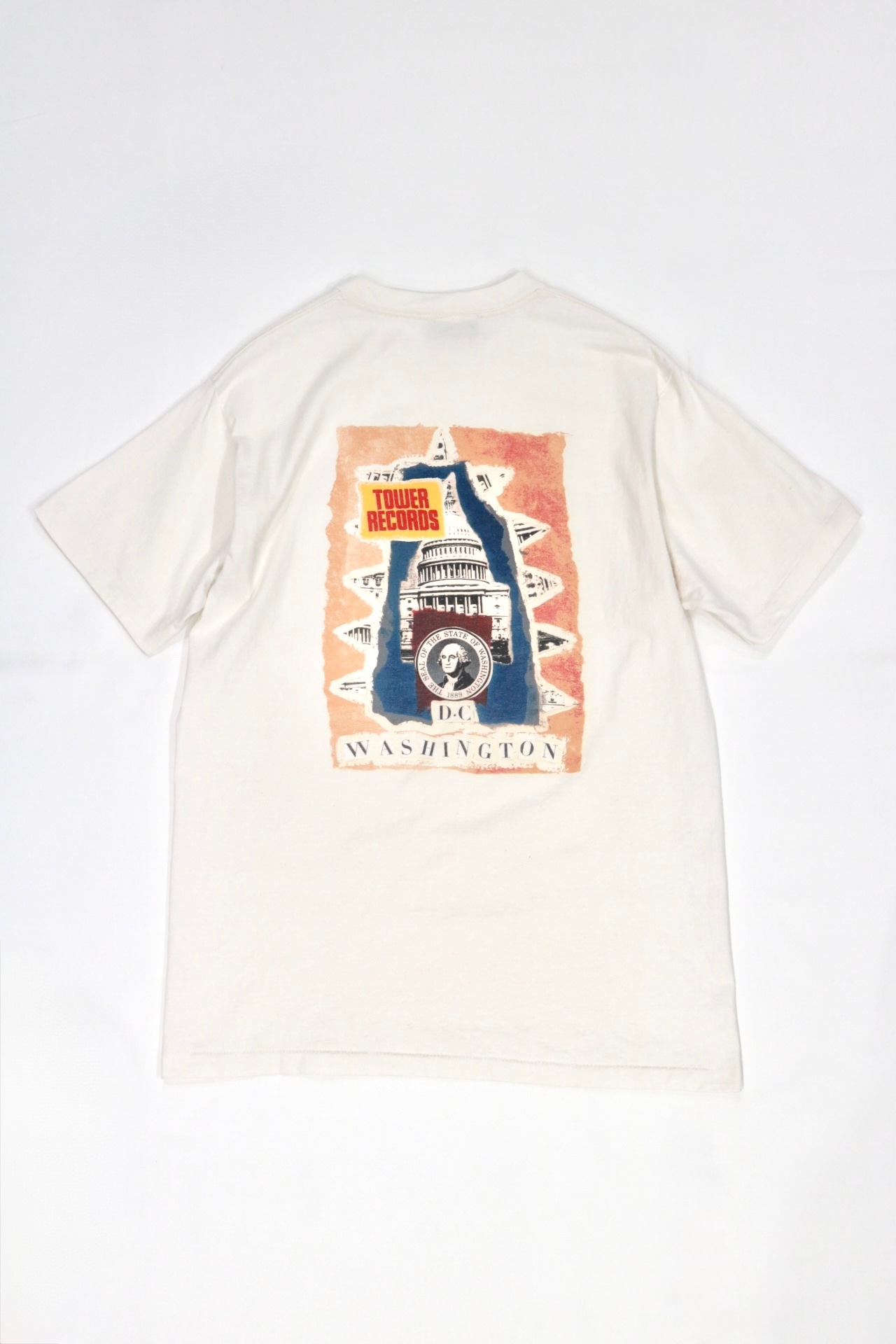 TOWER RECORDS double print t shirt