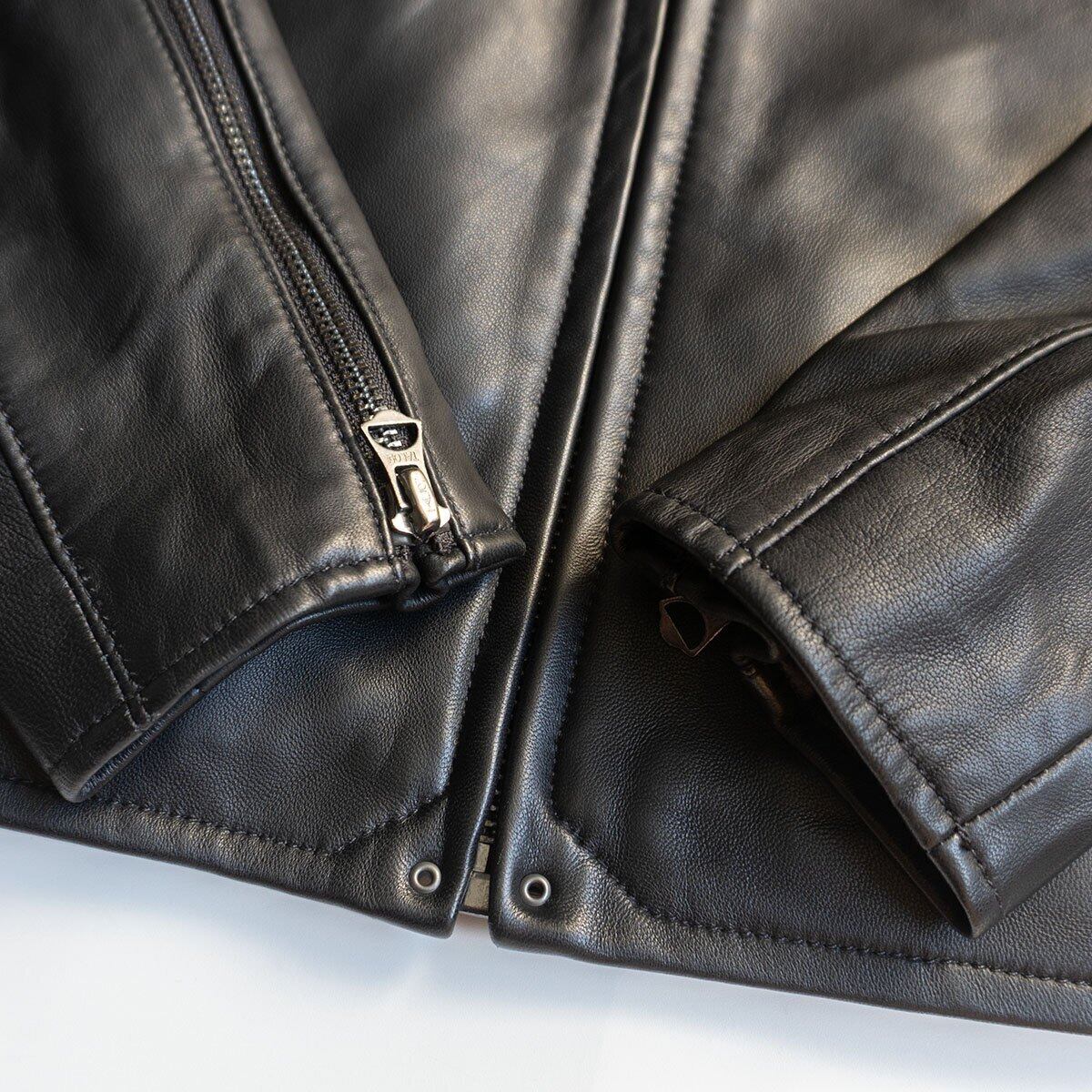 Ralph Lauren ブラック ラムレザーライダースジャケット S ラルフローレンブラックレーベル RALPH LAUREN BLACK LABEL