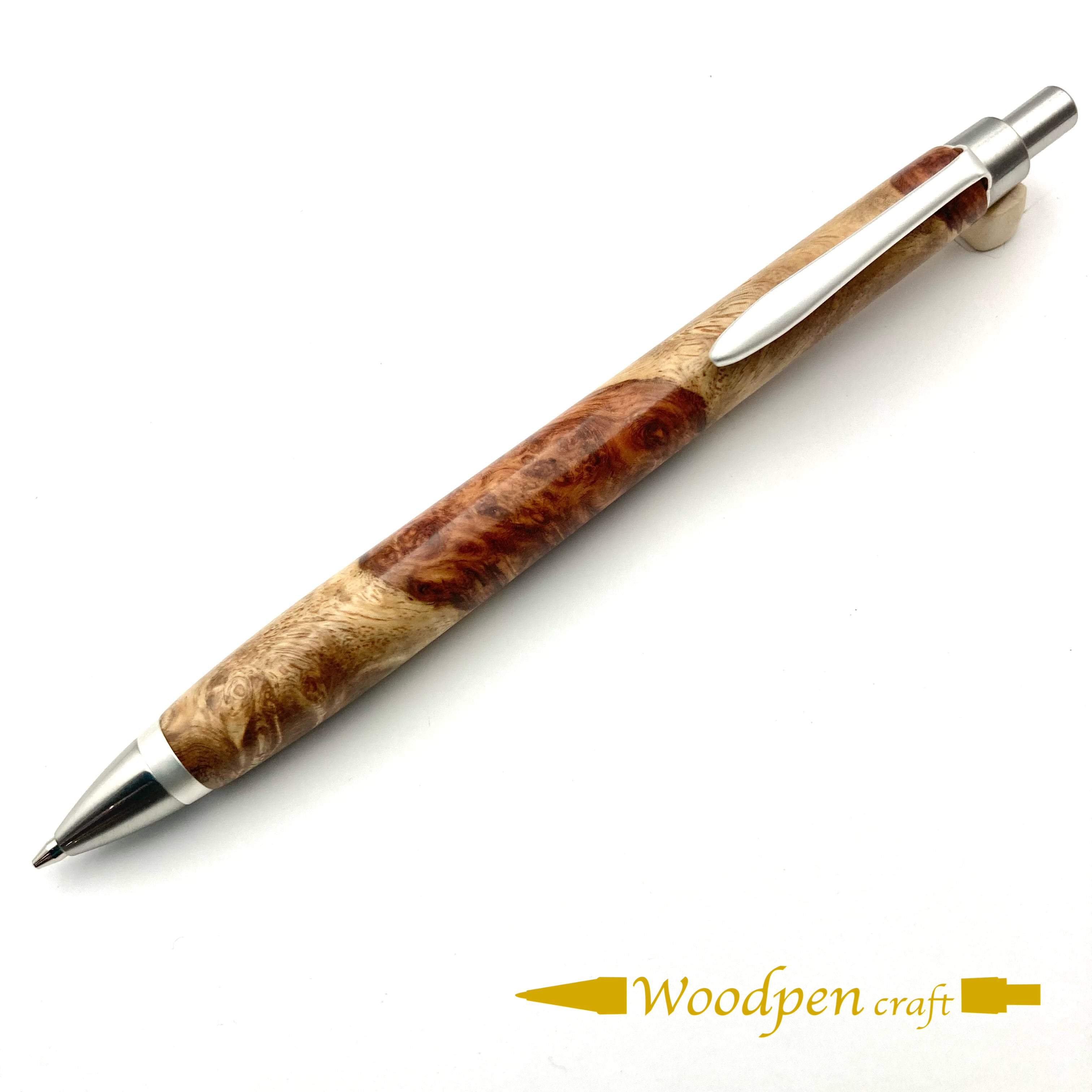 【新品未使用】woodpen craft アンボイナパール ボールペン 新品未使用】woodpen craft アンボイナパール ボールペン 新品未使用