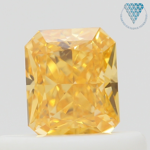 0.37 ct FANCY VIVID  YELLOW-ORANGE VS2 RADIANT GIA 天然  ダイヤモンド ルース