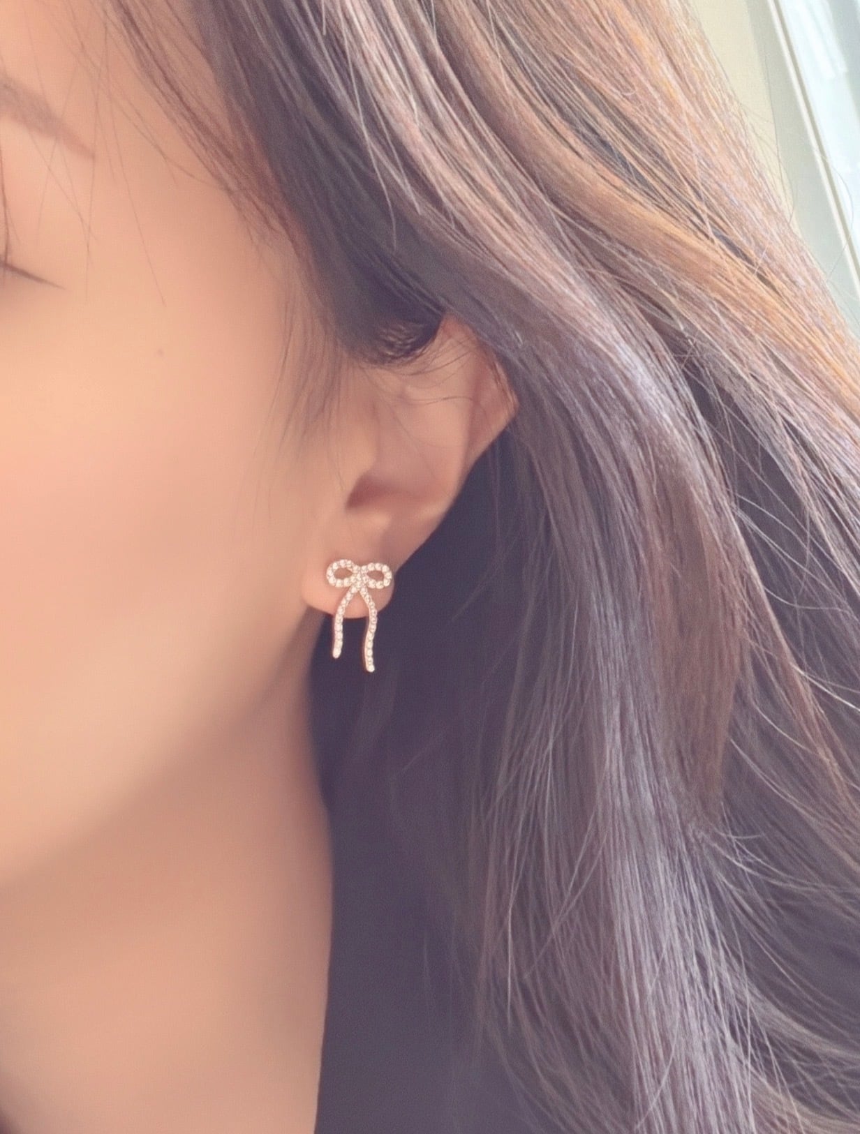 カーブリボンピアス | SASSY ANGEL