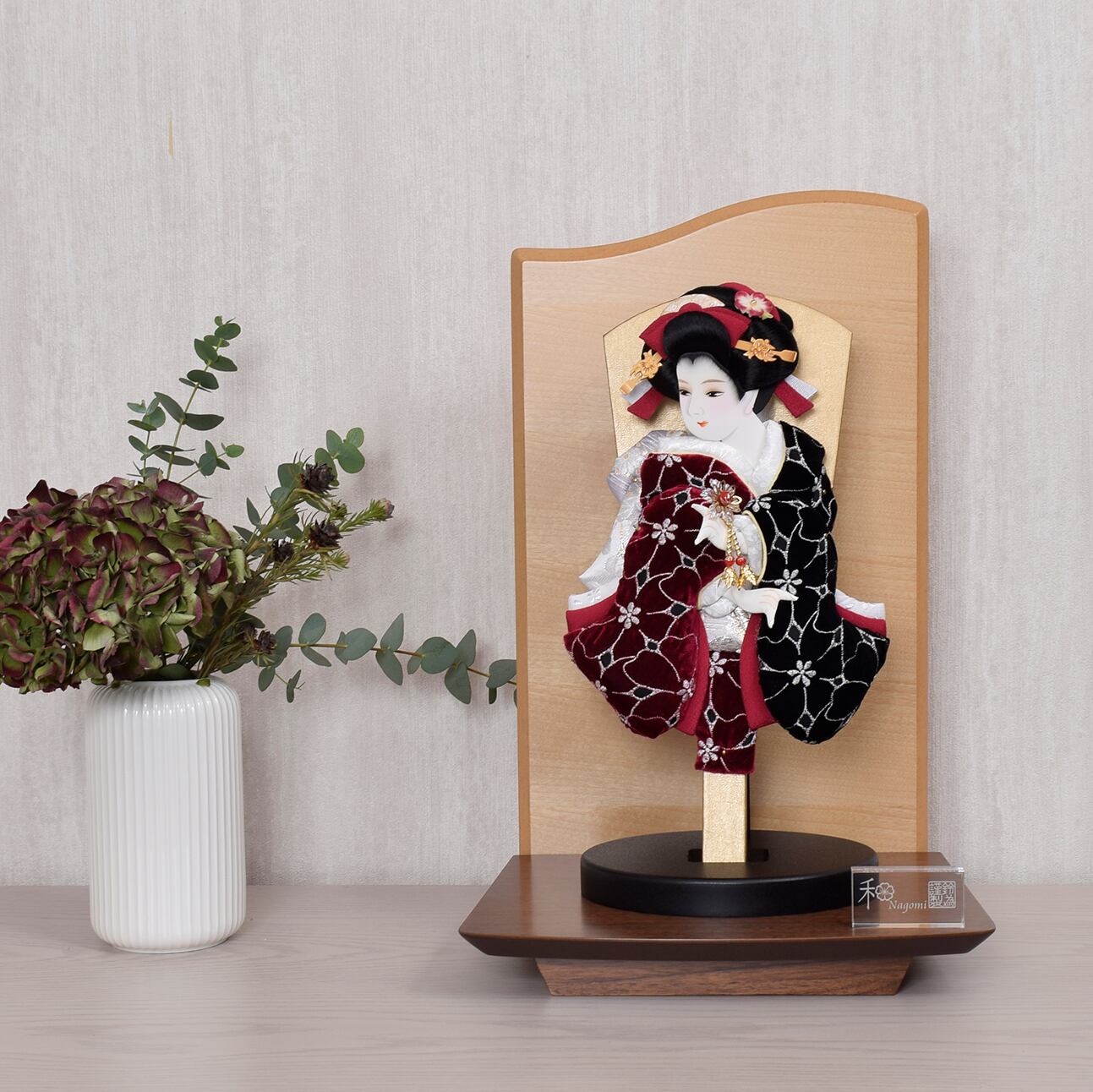 押絵羽子板【Nagomi shelf -Bordeaux-】 (ボルドー)|おしゃれ|モダン|今どき|コンパクト|スタイリッシュ