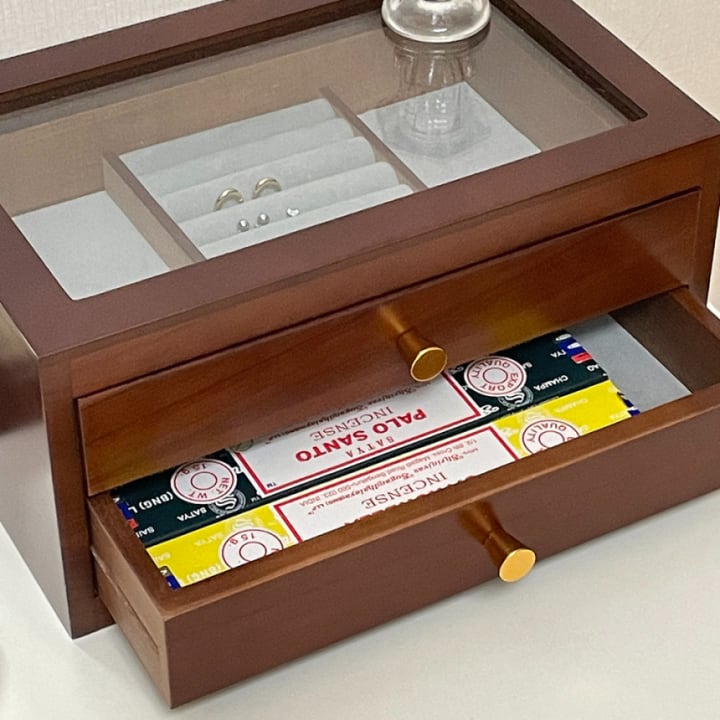 vintage st. wood jewelry box / ヴィンテージ ウッド 2段 vintage st. wood jewelry box / ヴィンテージ ウッド 2段