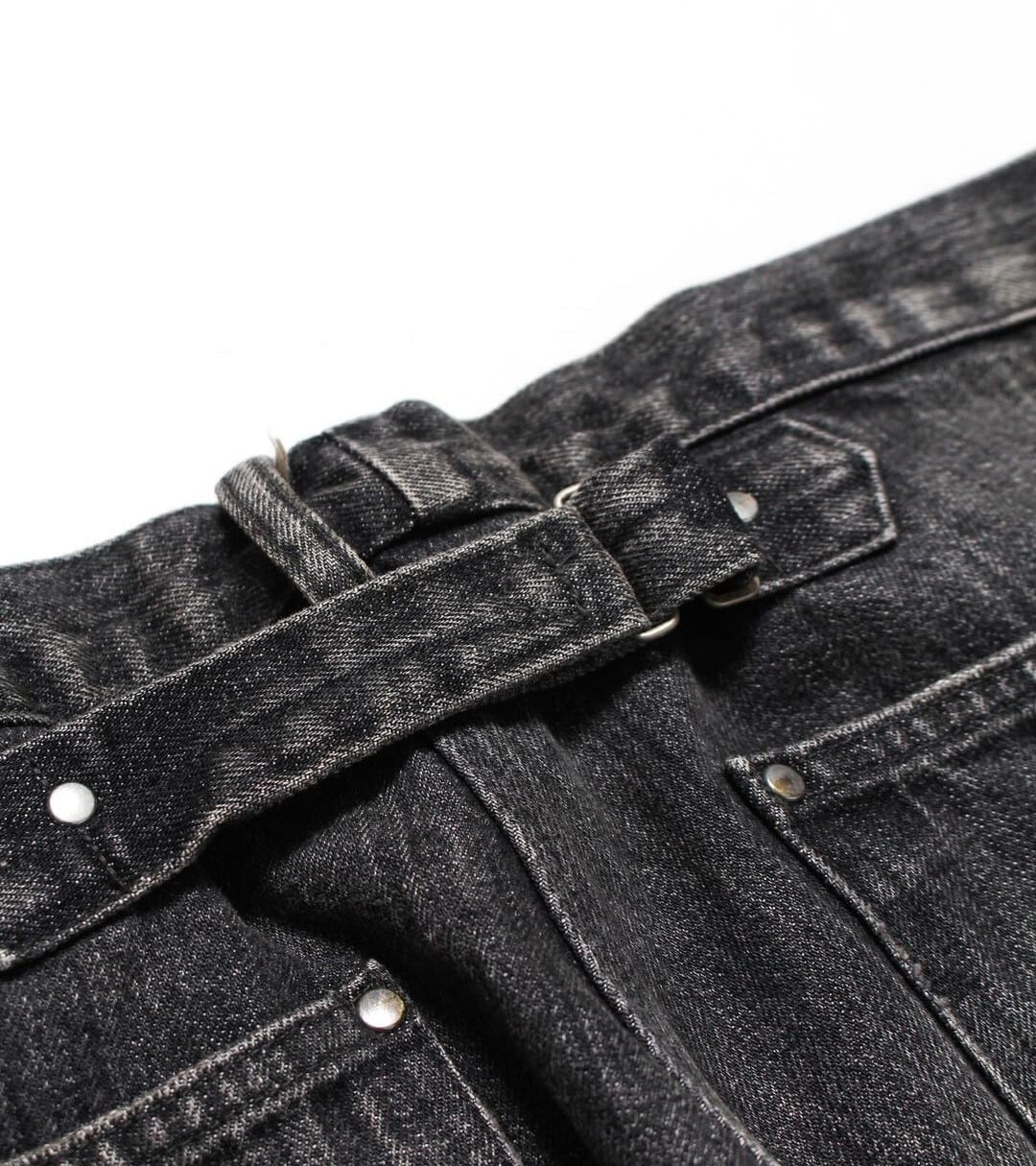 パンツ BOWWOW 30S BLACK DENIM PANTS BOWWOW「30S BLACK DENIM PANTS REPAIRED - デニムパンツ