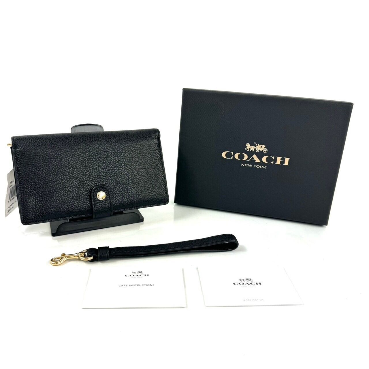 COACH コーチ スマホケース ショルダーバッグ 財布 ブラック