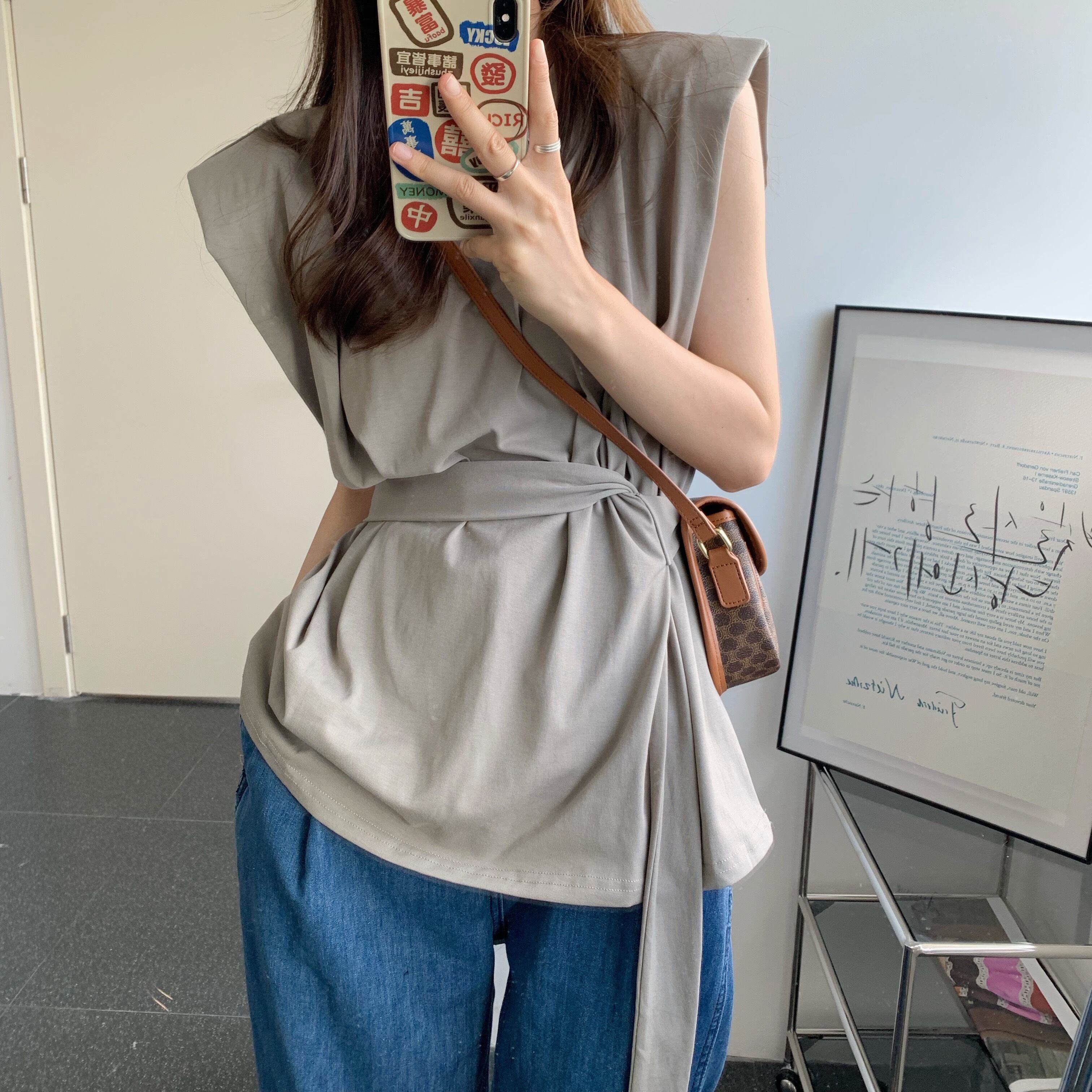 ノースリーブTシャツ シャツ レディースサマースタイル薄手ルーズレースソリッド カラー 夏物 ソリッドカラー ビッグFスモールZ韓国86821963223