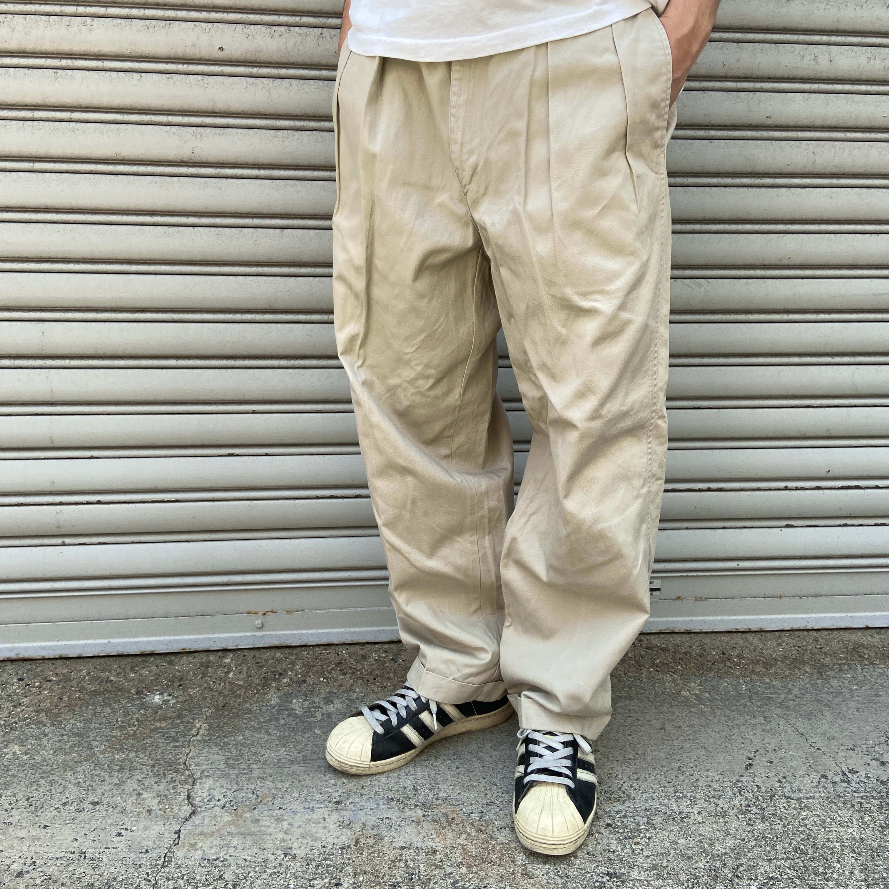 80s RalphLauren ラルフローレン 2タックチノパンツ ベージュ M 80s RalphLauren ラルフローレン 2タックチノパンツ ベージュ M