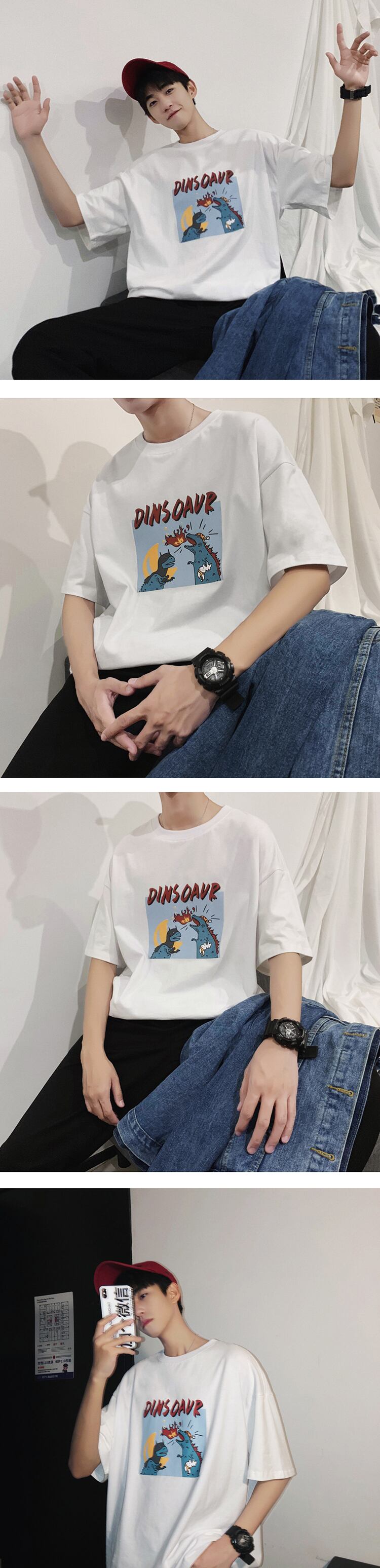 全3色 Tシャツ カットソー プリント カジュアル シンプル