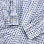 USA製 Brooks Brothers COUNTTRY CLUB ブルックスブラザーズ チェック BD ボタンダウン 長袖シャツ L/ブルー メンズ
