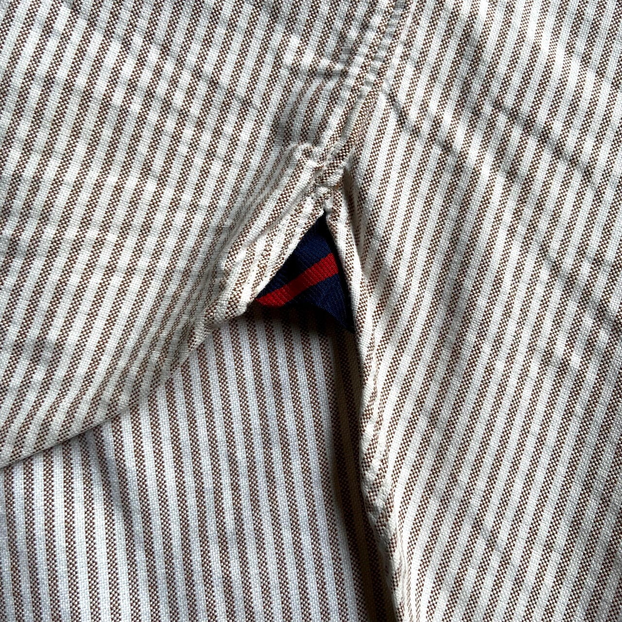 Ralph Lauren ラルフローレン ブラウン×ホワイト 長袖 コットン