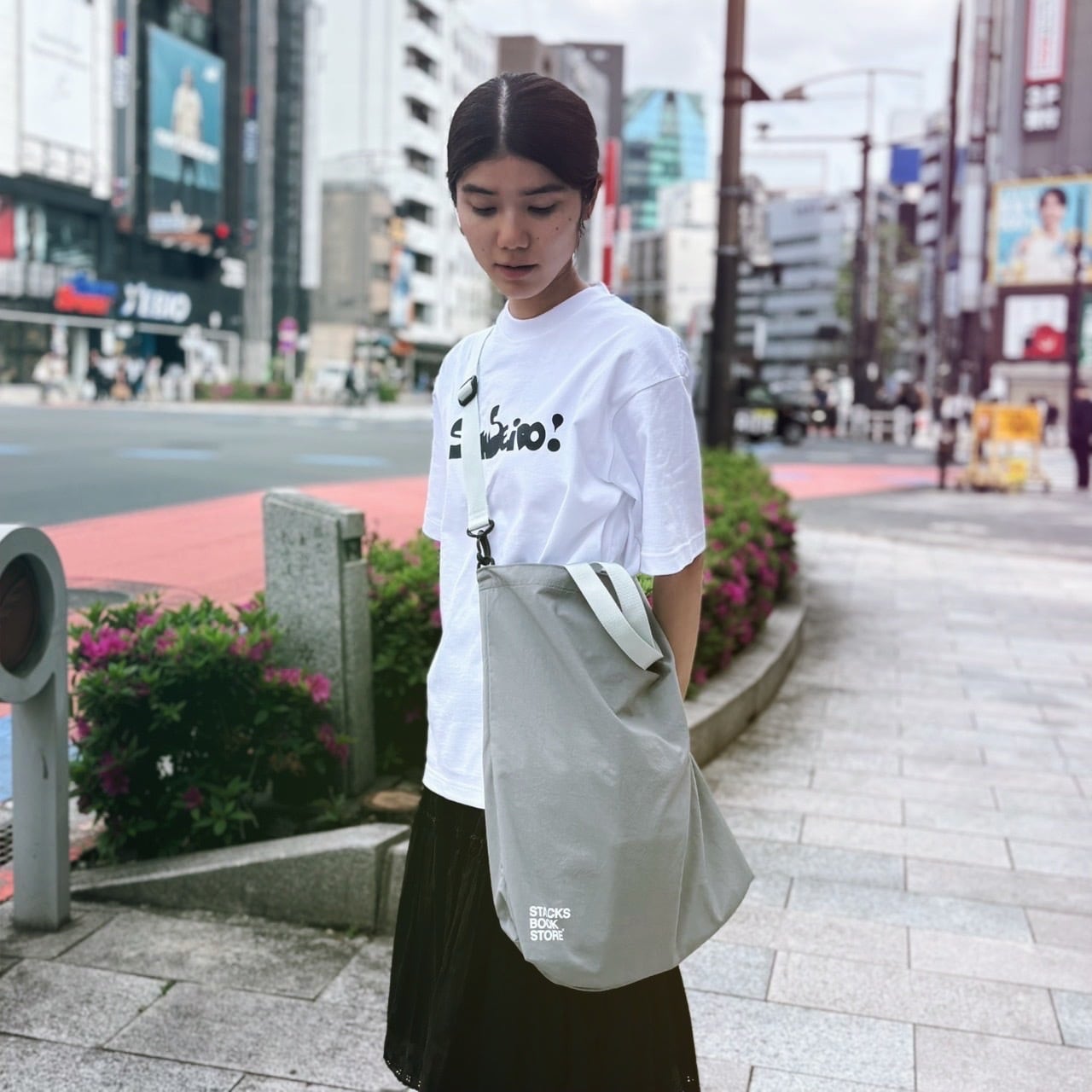 stacks bookstore - 2way nylon tote | stacks bookstore