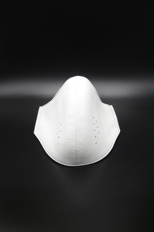 Item No.0385：RH Smooth Back Leather Surgical Mask/Noble White