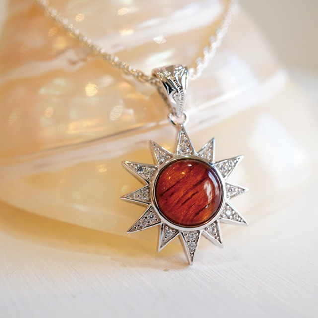 コアウッド  サンデザインペンダントヘッド  シルバー925  ハワイアンジュエリー 太陽  サン ブラウン ペンダントヘッド 【チェーン別売】 プレゼント ラッピング レディース メンズ 送料無料 lei-pep1088-koa